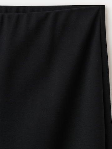 MANGO Wide leg Broek 'CANDELO' in Zwart