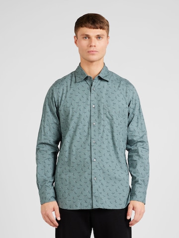 BOSS Orange Regular fit Button Up Shirt 'Remiton' in Green: front