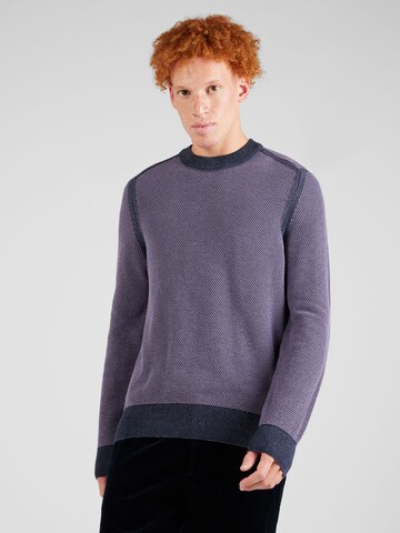 BOSS Sweater 'Aquila' in Blue: front