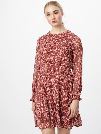 VERO MODA Šaty 'VMSMILLA' - rezavě hnědá / bílá, Model/ka