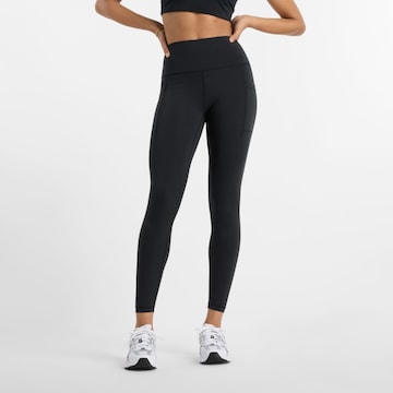 new balance - Skinny Calças de desporto 'NB Sleek Pocket High Rise Legging 25"' em preto: frente