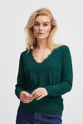 PULZ Jeans Sweater 'Sara' in Green: front