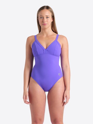ARENA Bustier Alakformáló fürdőruha 'SHAPEWEAR C-CUP' - lila: elől