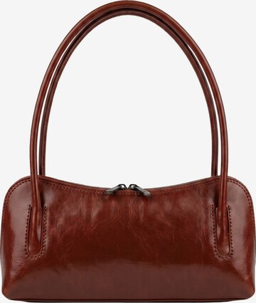 Borsa a spalla 'Borsa a Spalla Donna Pelle Vacchetta I Fratelli - Zip' di I Fratelli in marrone: frontale