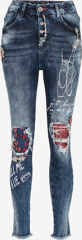 CIPO & BAXX Skinny Jeans in Blauw: voorkant