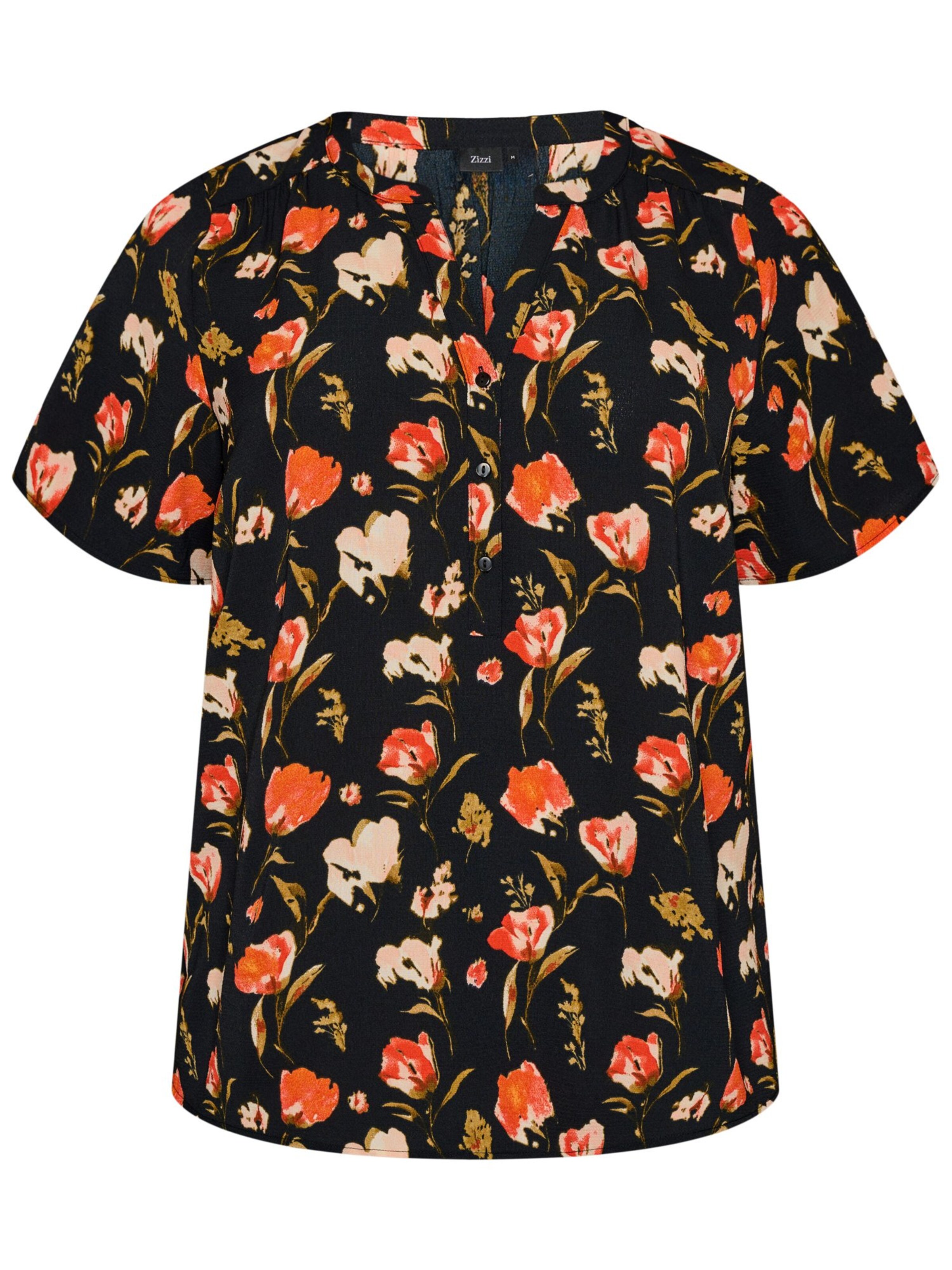 Zizzi Bluzka 'Caanni' w kolorze czarny: przód