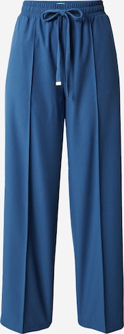 UNITED COLORS OF BENETTON Wide leg Trousers with creases in Blue: front