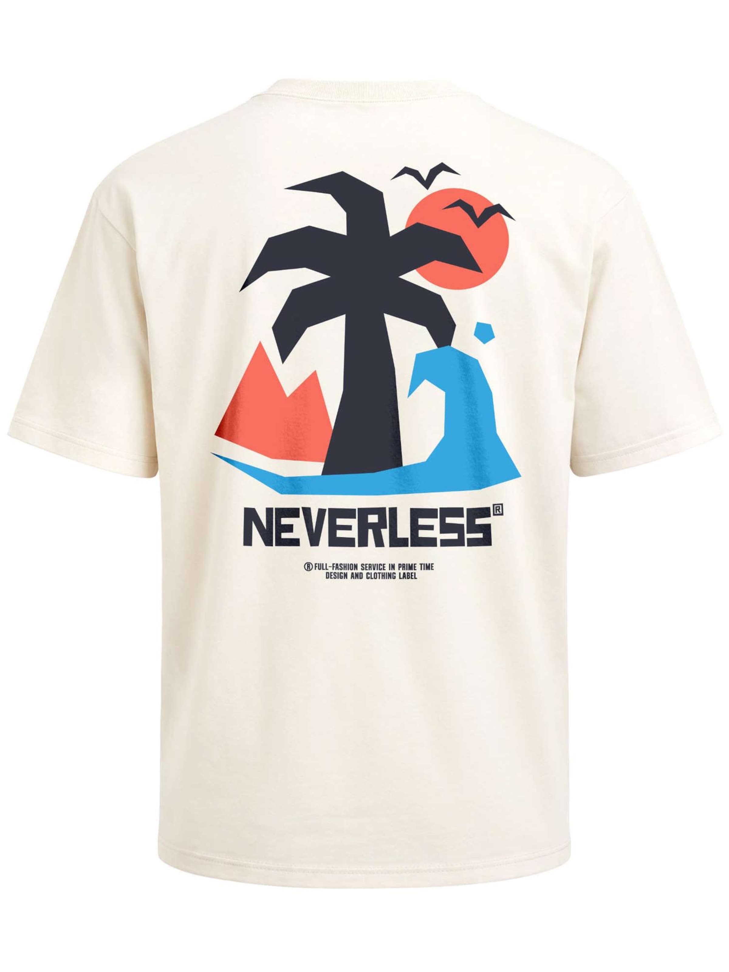 Neverless Shirt 'Beach Palm' in Beige