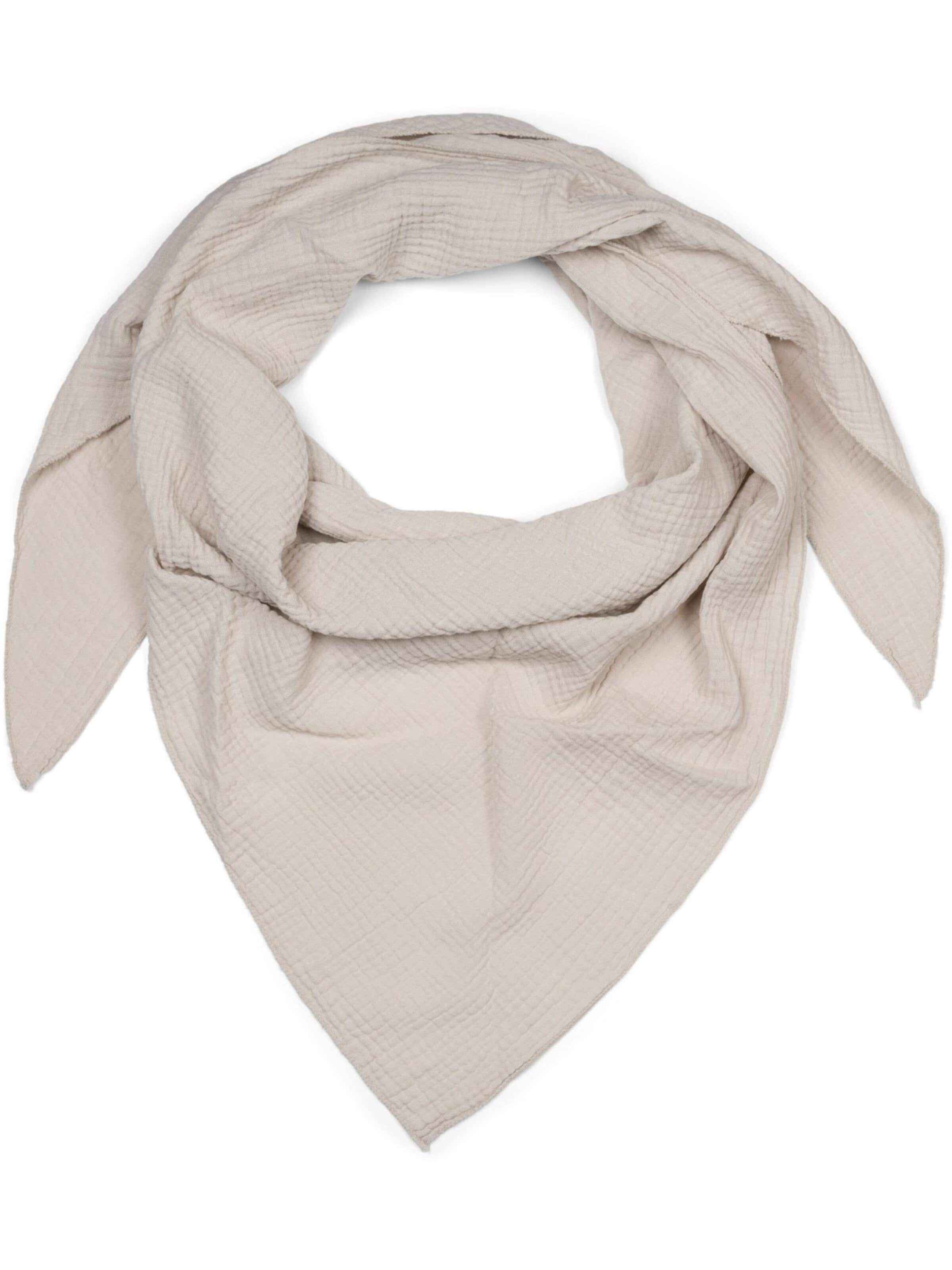 styleBREAKER Tuch 'Musselin Dreiecktuch Einfarbig'‌‌‌‌‌‌ in Beige: Vorderseite