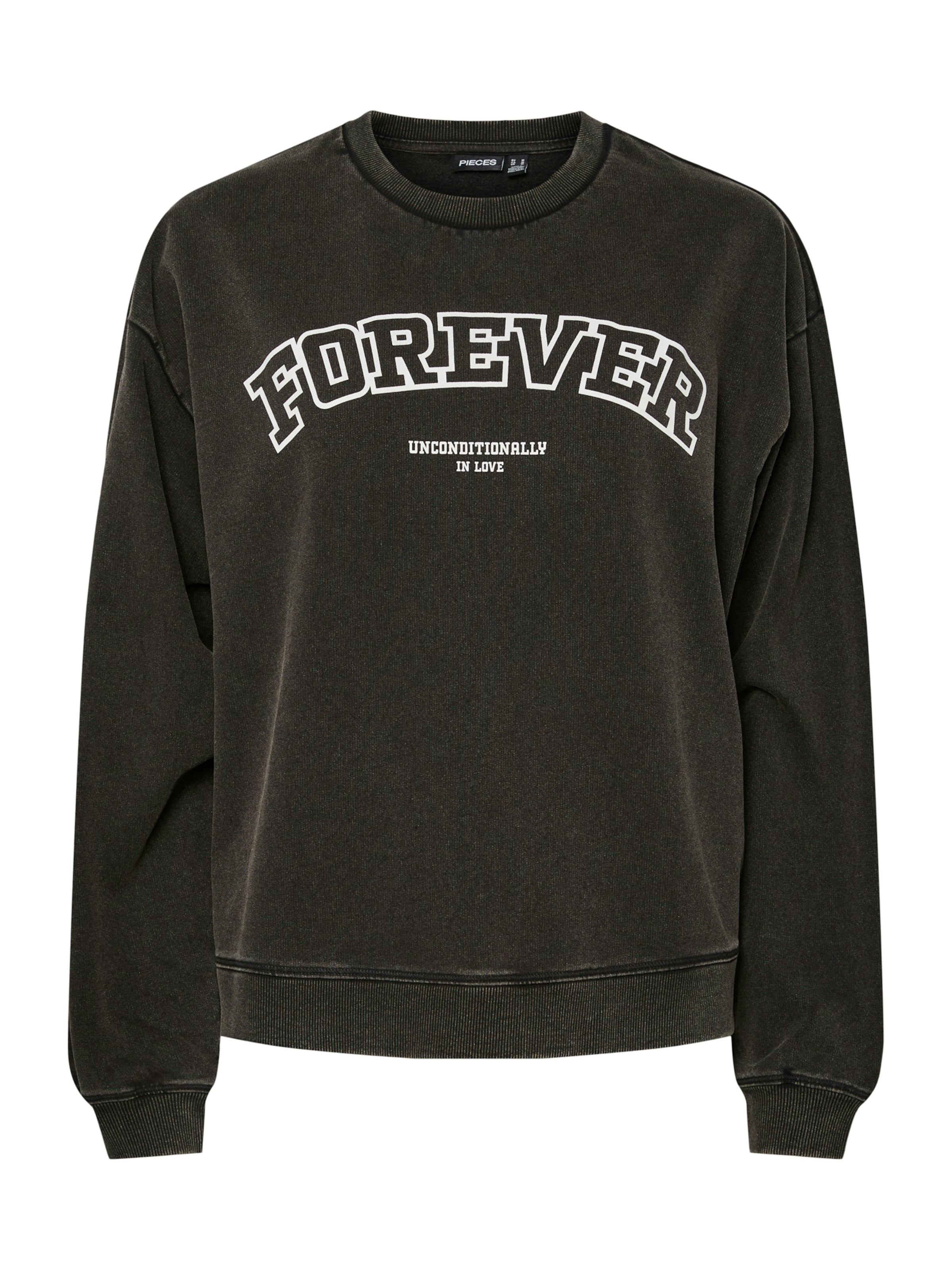 PIECES Sweatshirt 'PCJATTO' in Zwart: voorkant