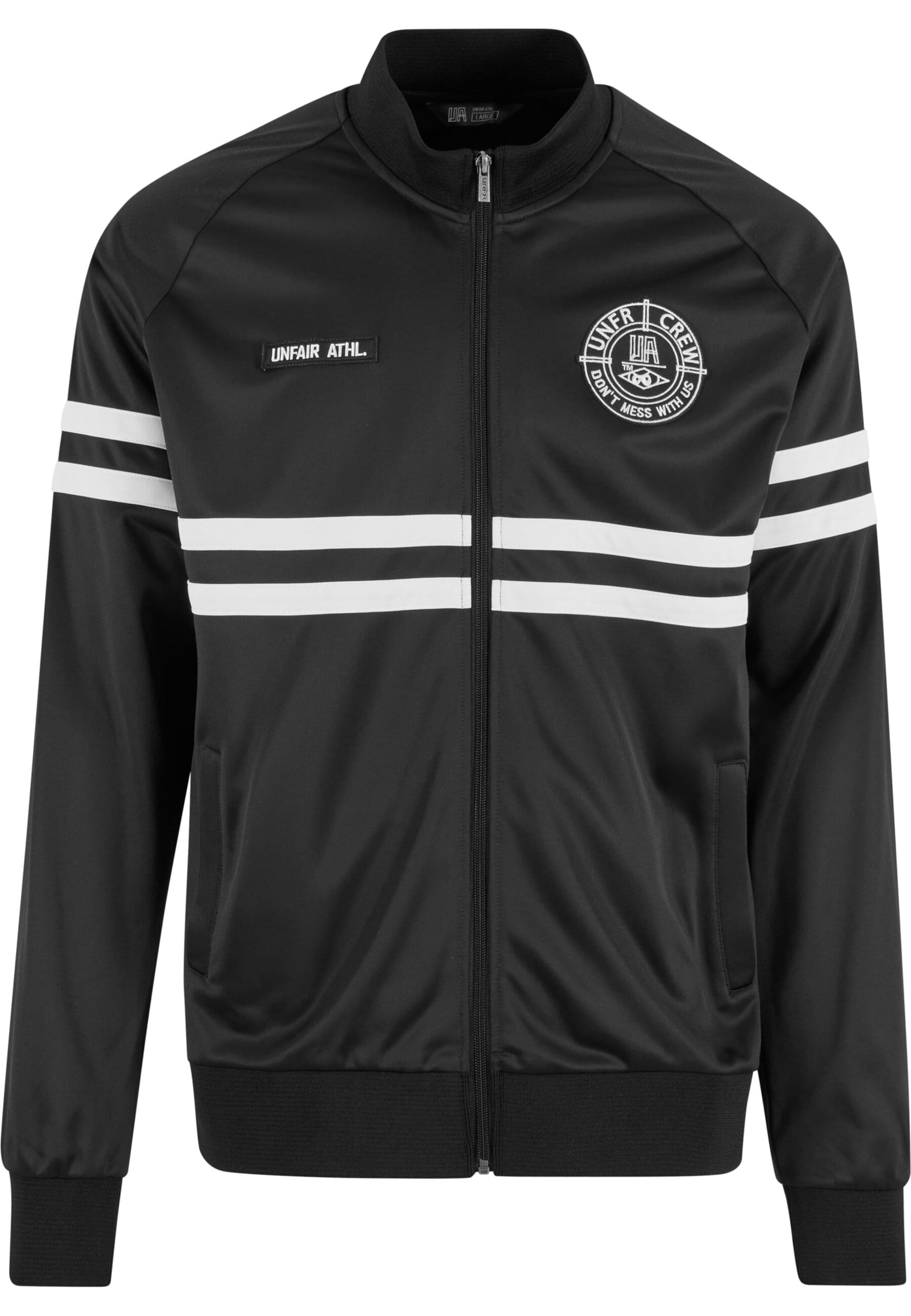 Unfair Athletics Sweatvest 'DMWU' in Zwart: voorkant