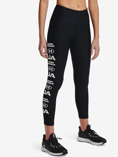 UNDER ARMOUR Sportovní kalhoty - černá / bílá, Model/ka