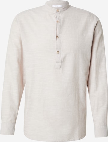 Chemise 'JJESummer' JACK & JONES en beige : devant
