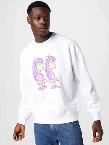 Sweat-shirt 'XSimpsons Crew' LEVI'S ® en blanc : devant