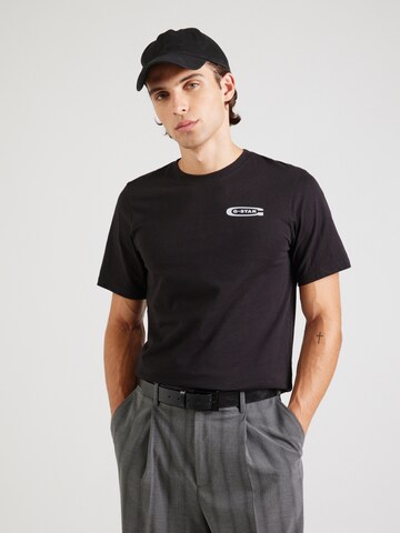 G-STAR Tričko 'Old skool' - Čierna: predná strana