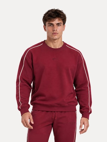 Sweat-shirt 'Brenvaro' Smilodox en rouge : devant