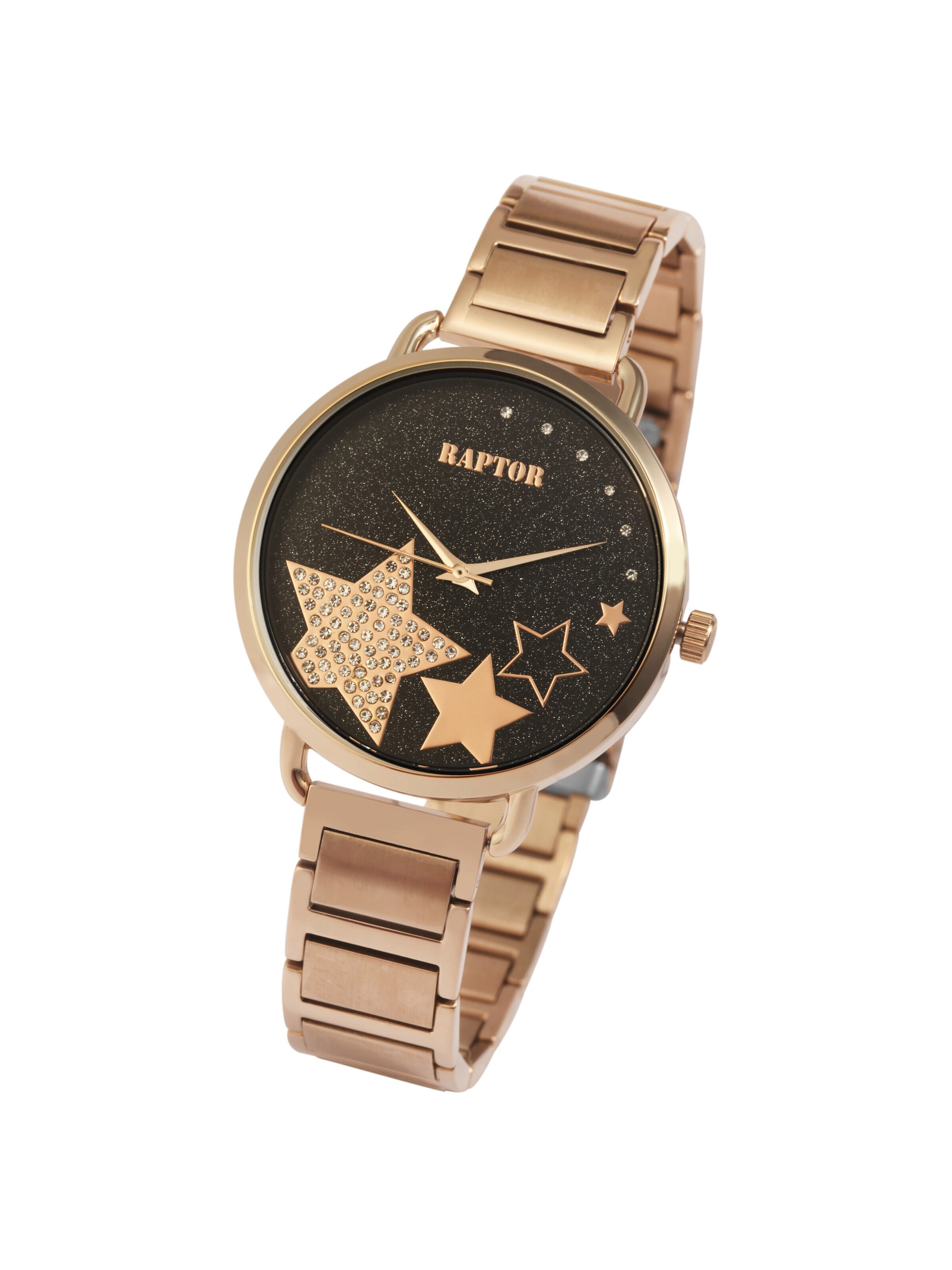 Raptor Analog Watch 'Sina, 3 ATM' in Gold: front