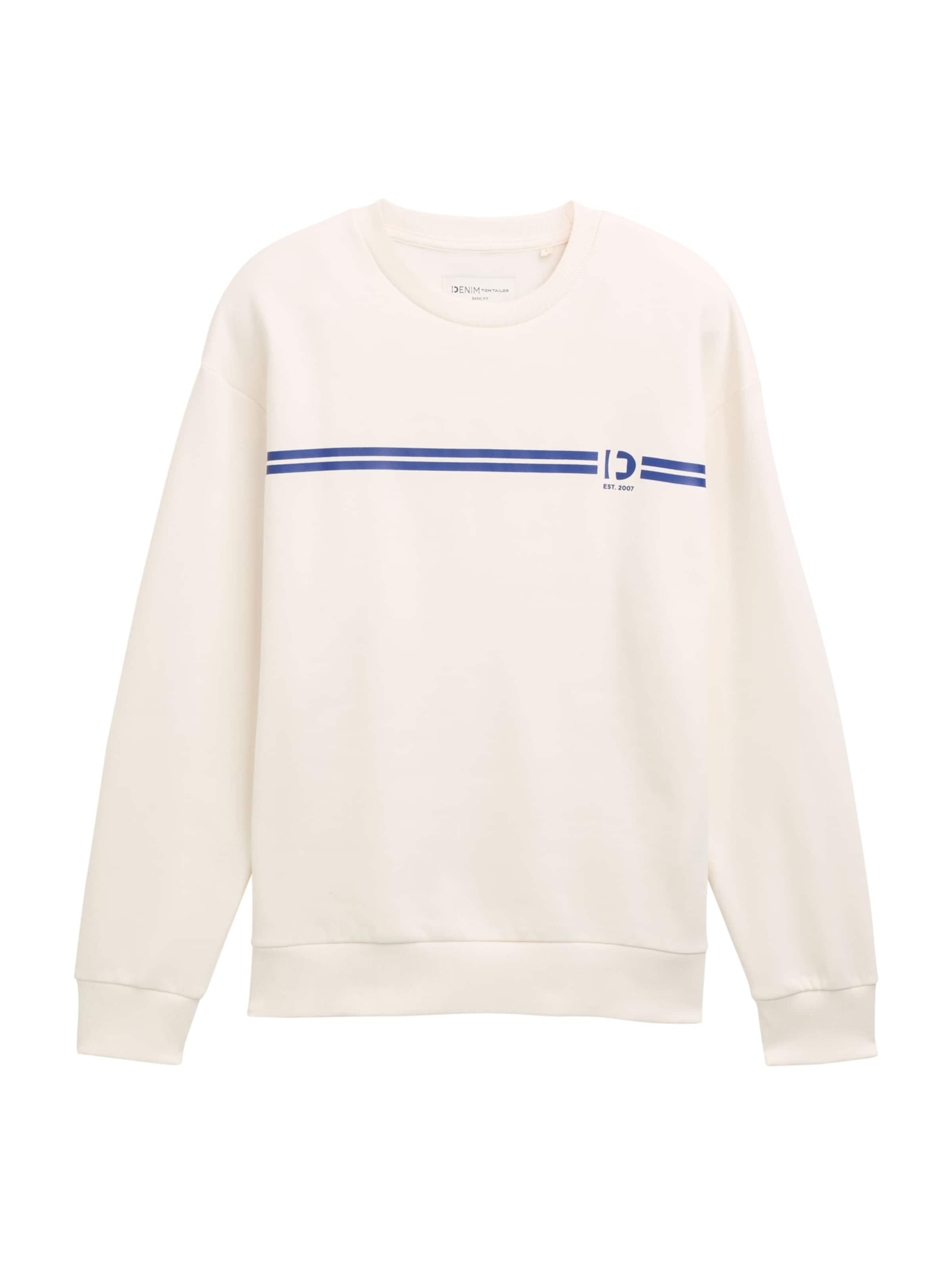 TOM TAILOR DENIM - Sudadera en blanco: frente
