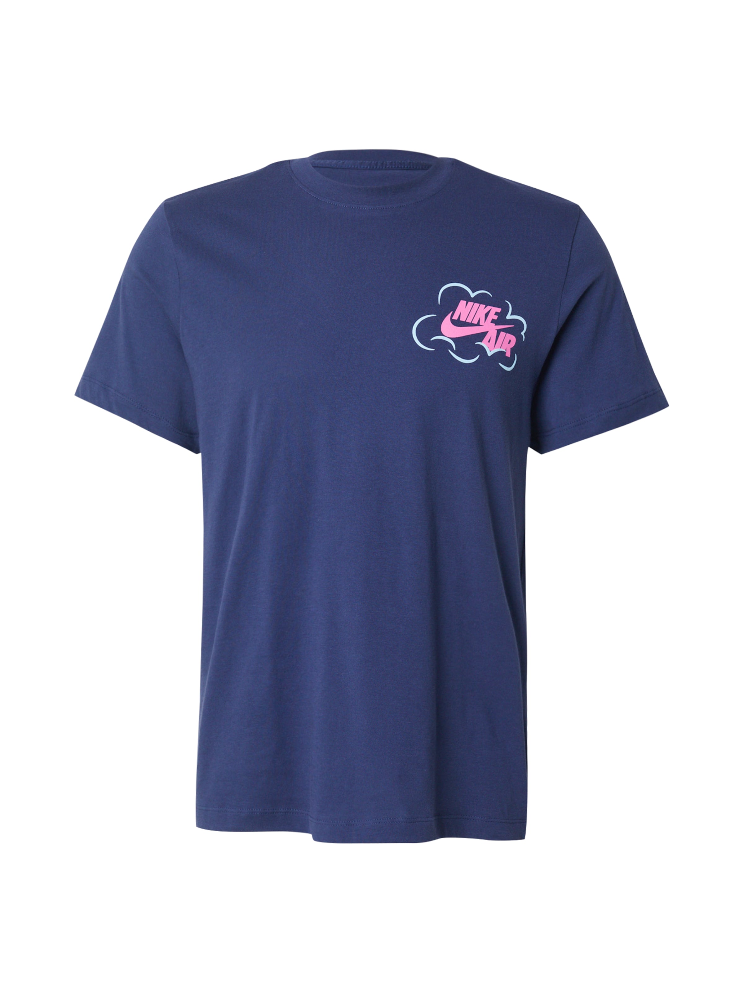 Nike Sportswear Shirt in Navy / Light blue / Dark pink, Item view