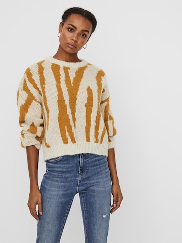 VERO MODA Sweater 'Zelma' in Beige: front