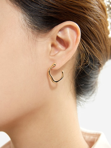 Boucles d'oreilles 'Ursula' Victoria Hyde en or : devant