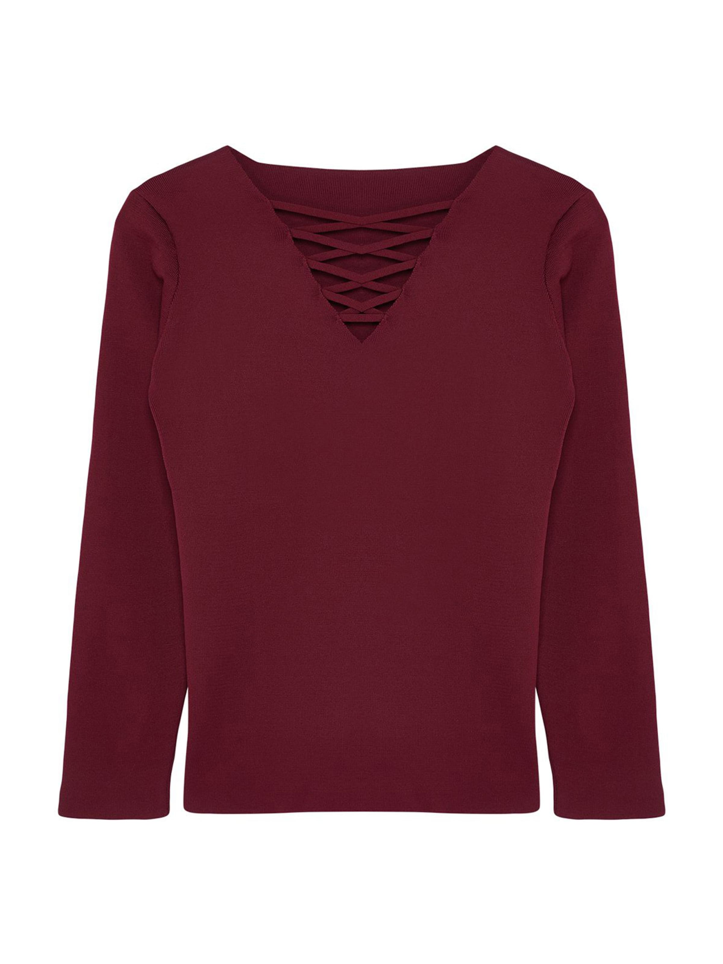 Pull-over Trendyol Curve en rouge : devant