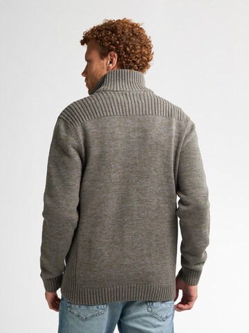Petrol Industries Knit cardigan 'Sleeping Bear' in Grey