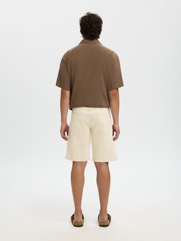 SELECTED Loose fit Jeans 'SL Halex' in Beige