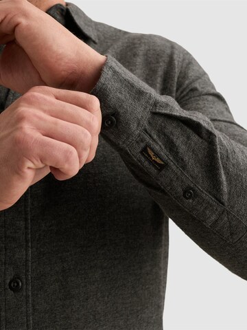 PME Legend Regular Fit Skjorte 'Shirt in 100% cotton with embroidered logo' i sort