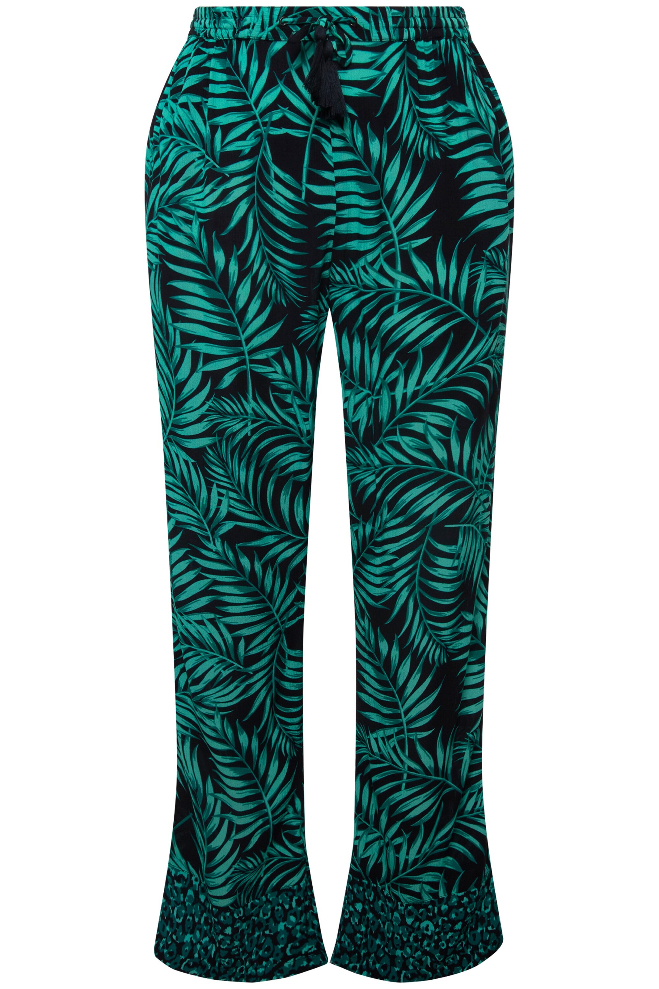 Ulla Popken Loosefit Broek in Zwart: voorkant