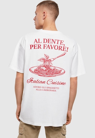 Merchcode Shirt 'Al Dente Per Favore' in Wit: voorkant
