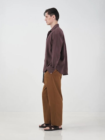 Fit confort Chemise Giesto en marron