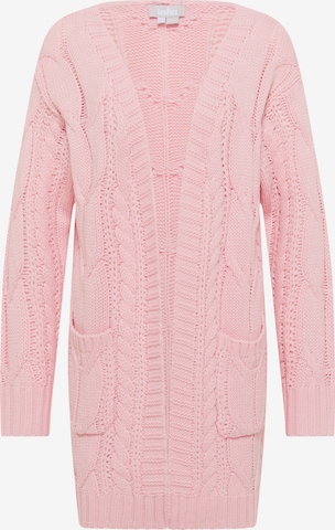 Cardigan Usha en rose : devant