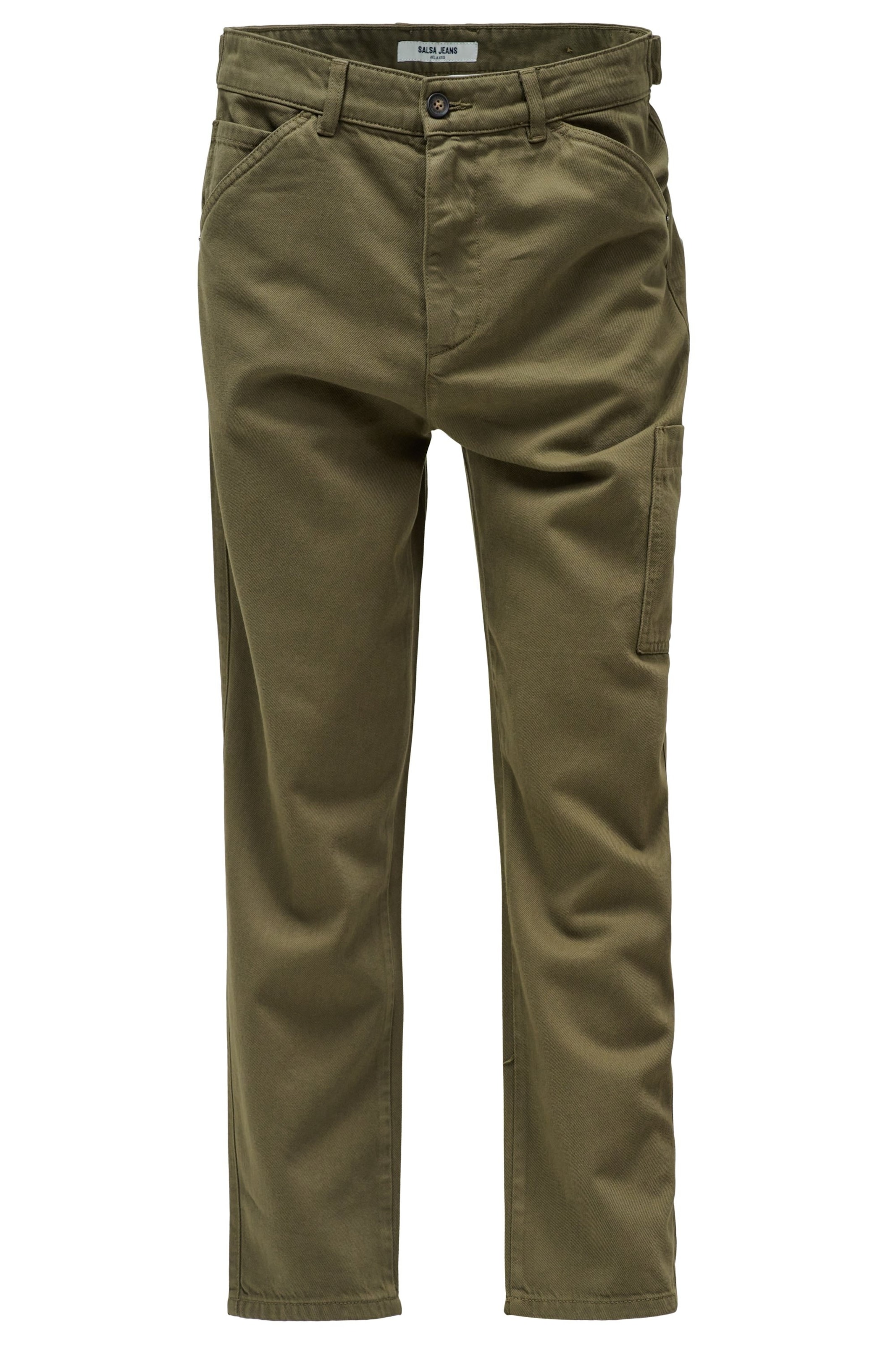 Salsa Jeans Regular Chino in Groen: voorkant