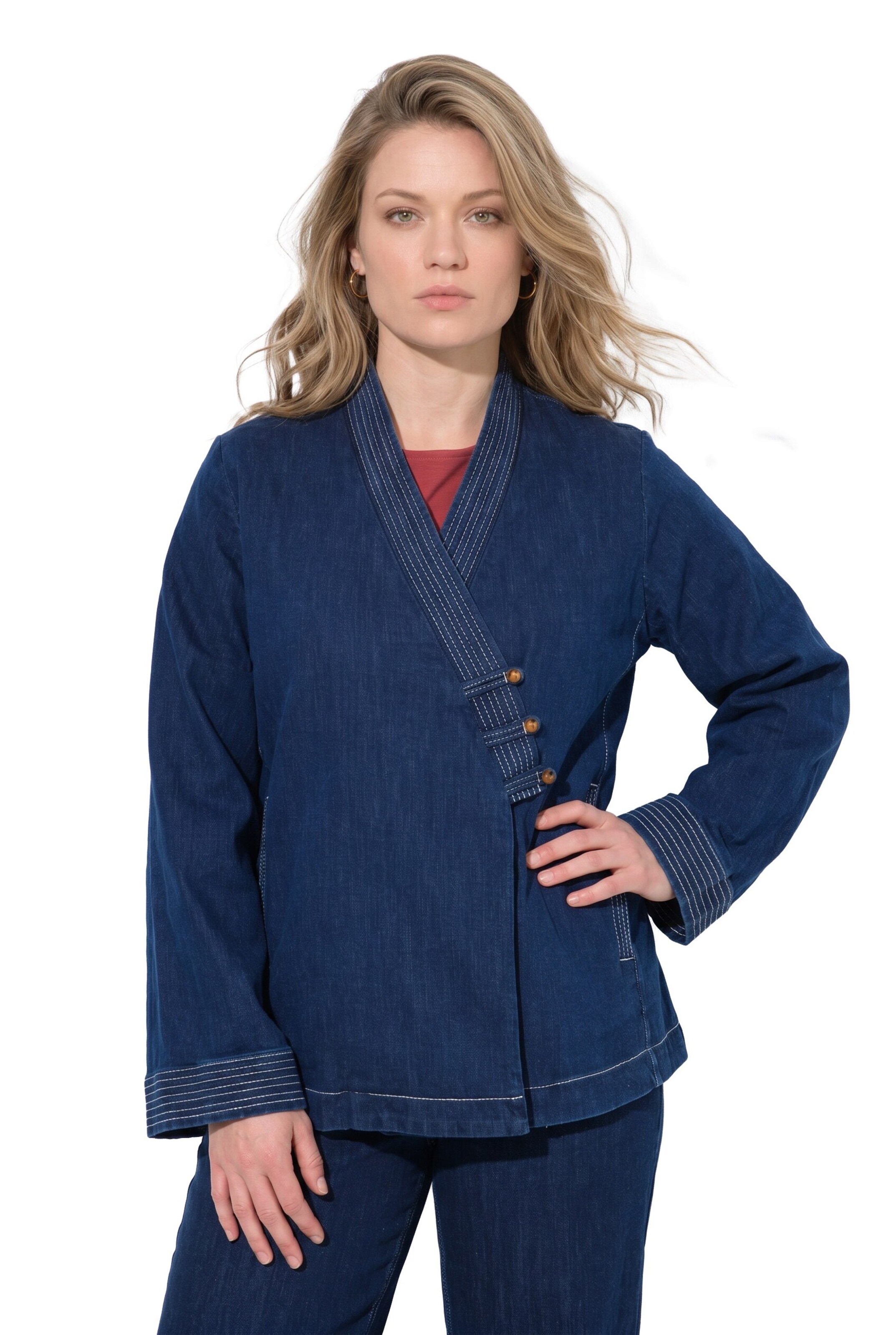 Ulla Popken Jacke in Blau: Vorderseite