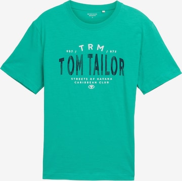 TOM TAILOR Футболка в Зеленый: спереди