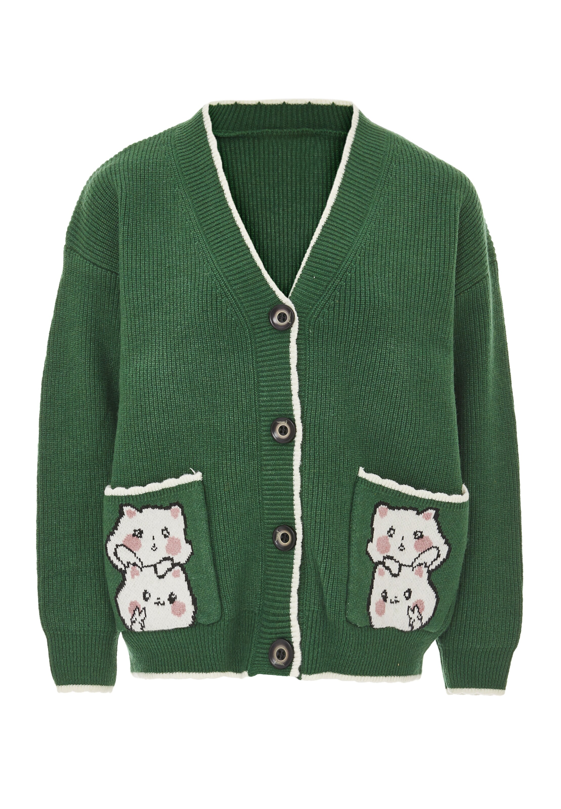 IMMY Knit cardigan in Green: front