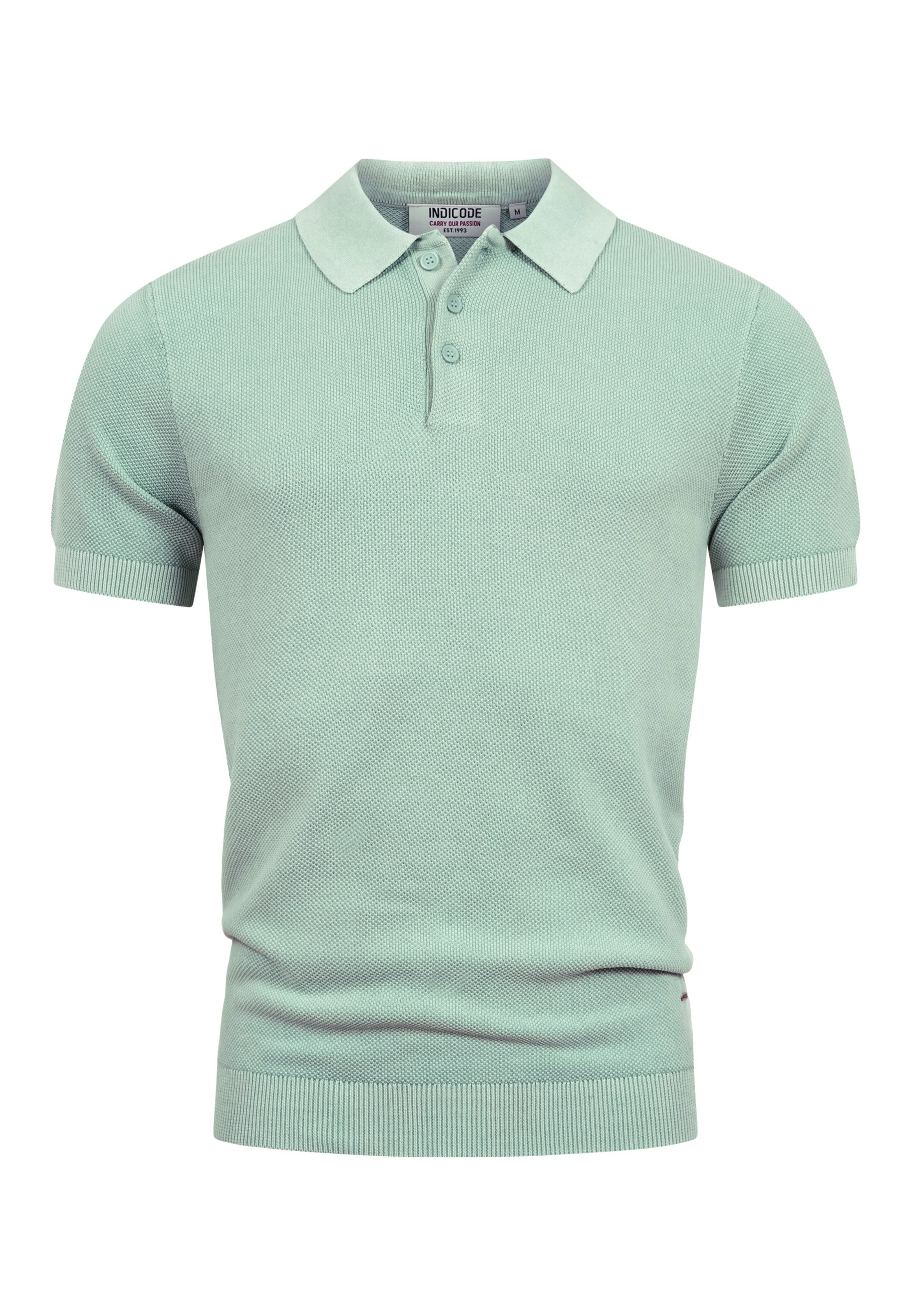 INDICODE JEANS Poloshirt ' INVorm ' in Grün: Vorderseite