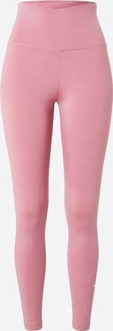 Pantalon de sport 'One' NIKE en rose : devant