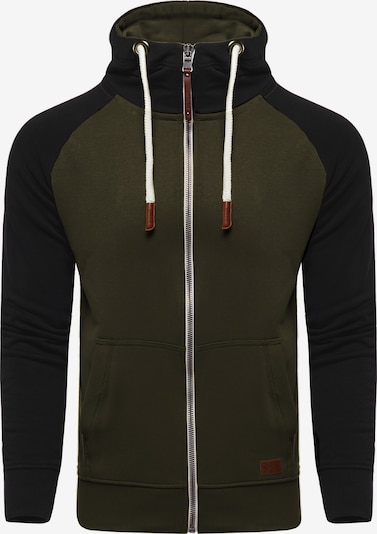 behype Sweatjacke 'HENRAY' in khaki, Produktansicht