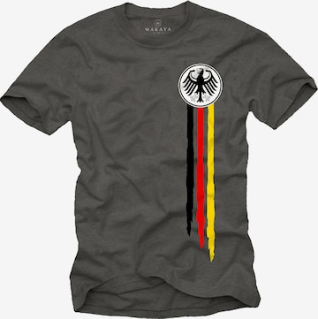 MAKAYA Shirt 'Bundesadler' in Grey: front