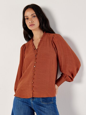 Chemisier Apricot en marron