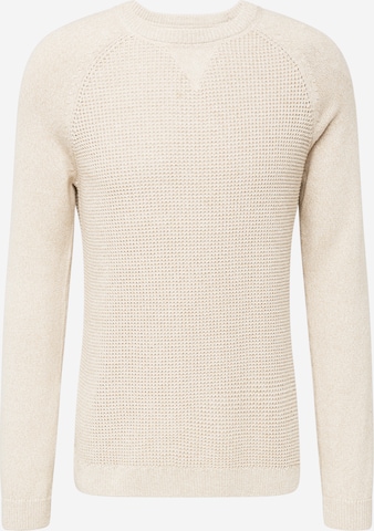 Pull-over QS en beige : devant