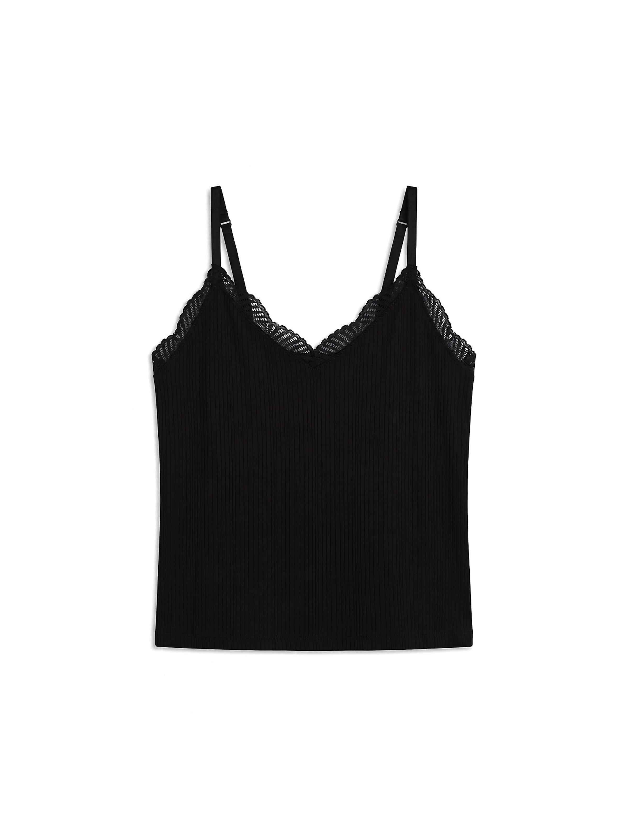 Calvin Klein Schlafshirt in Schwarz: Vorderseite