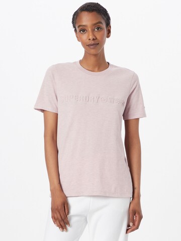 Superdry T-Shirt in Pink: predná strana