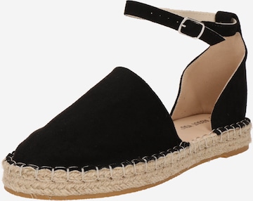 ABOUT YOU Espadrilles 'Yasmina' in Zwart: voorkant