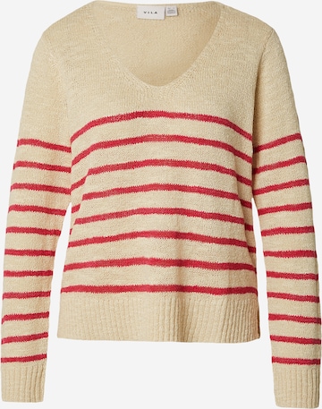 VILA Pullover 'VIPOCA' in Beige: Vorderseite