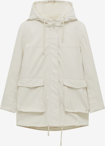 Pull&Bear Winter parka in Beige: front