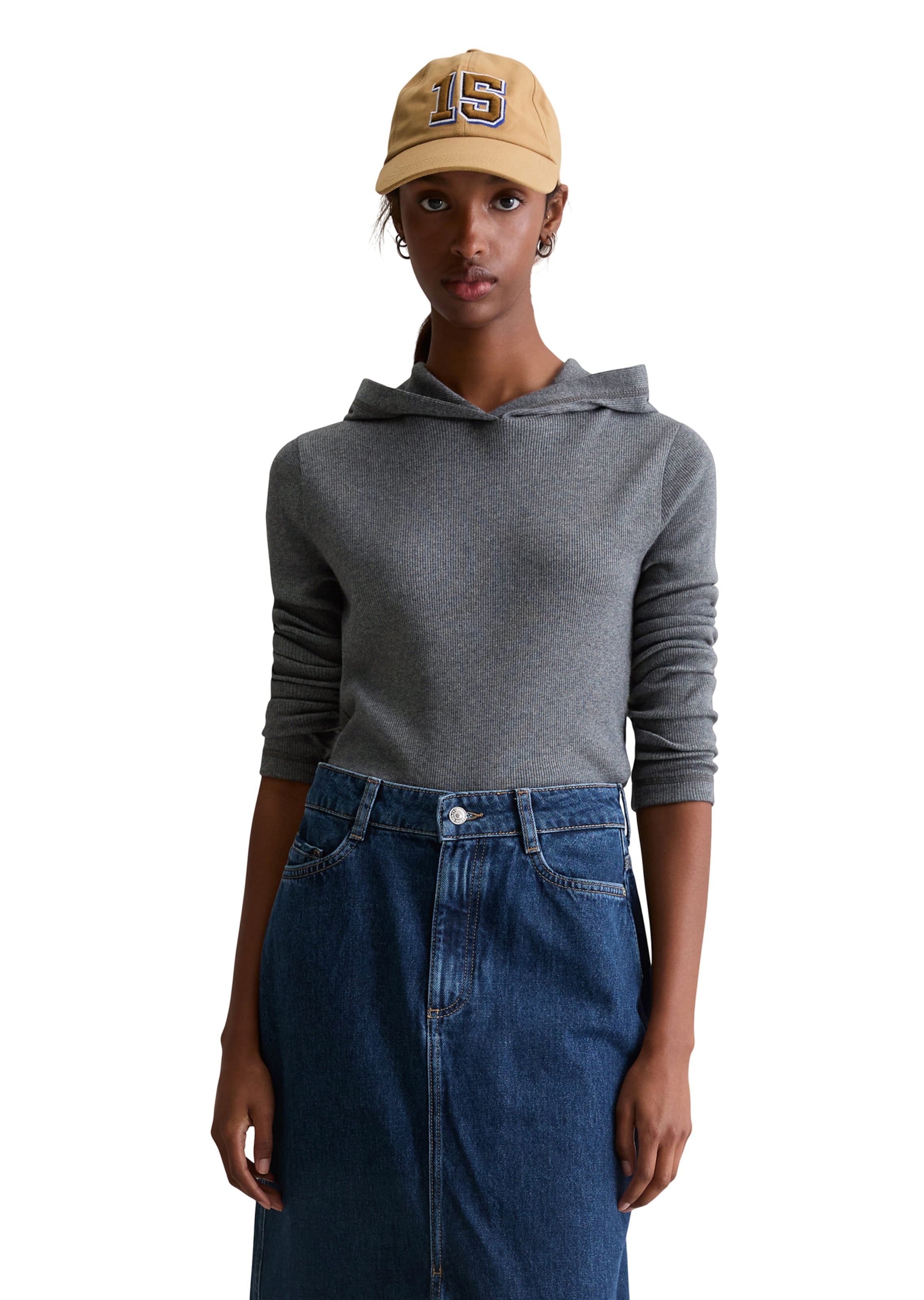 Marc O'Polo DENIM Shirt in Grijs: voorkant