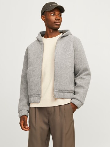 JACK & JONES Sweatjacke 'JCOTerrain' in Grau: Vorderseite